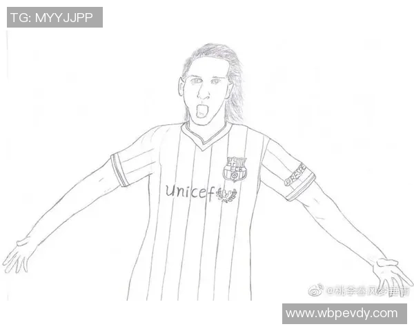 全身素描展现足球明星风采与激情的艺术创作之旅